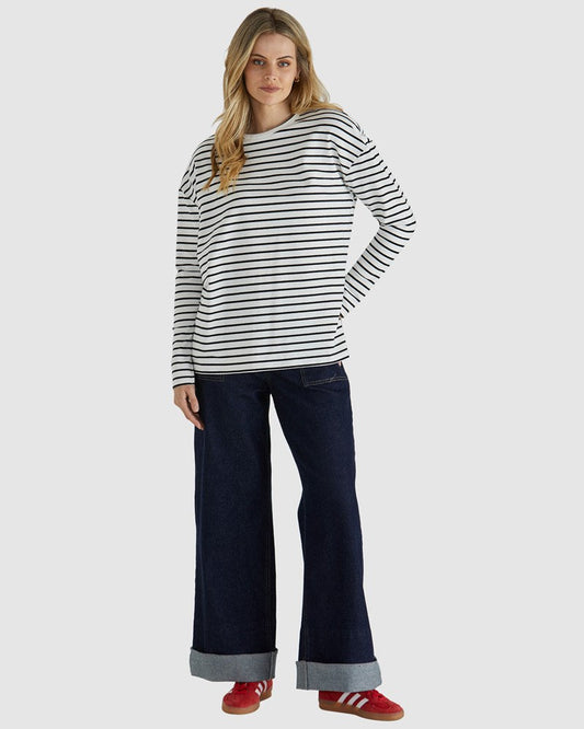Sass Clothing Alma Top (White/Black)