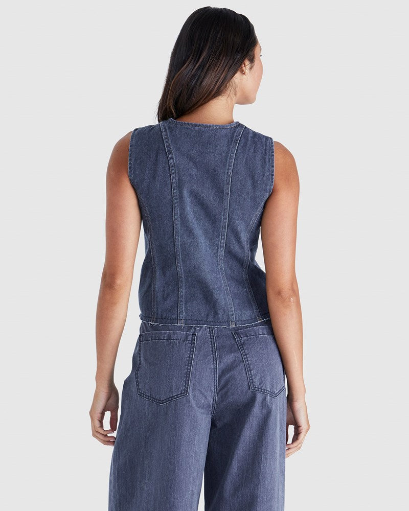 Sass Clothing Ainsley Vest (Dark Denim)