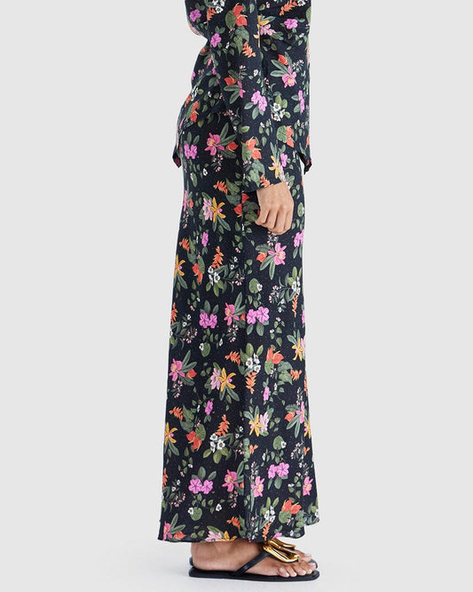 Sass Clothing Beckett Bias Skirt (Night Garden)