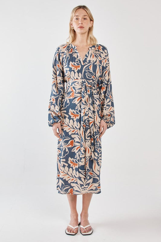 Sass Clothing Jana Obi Belt Dress (Wild Orchid)
