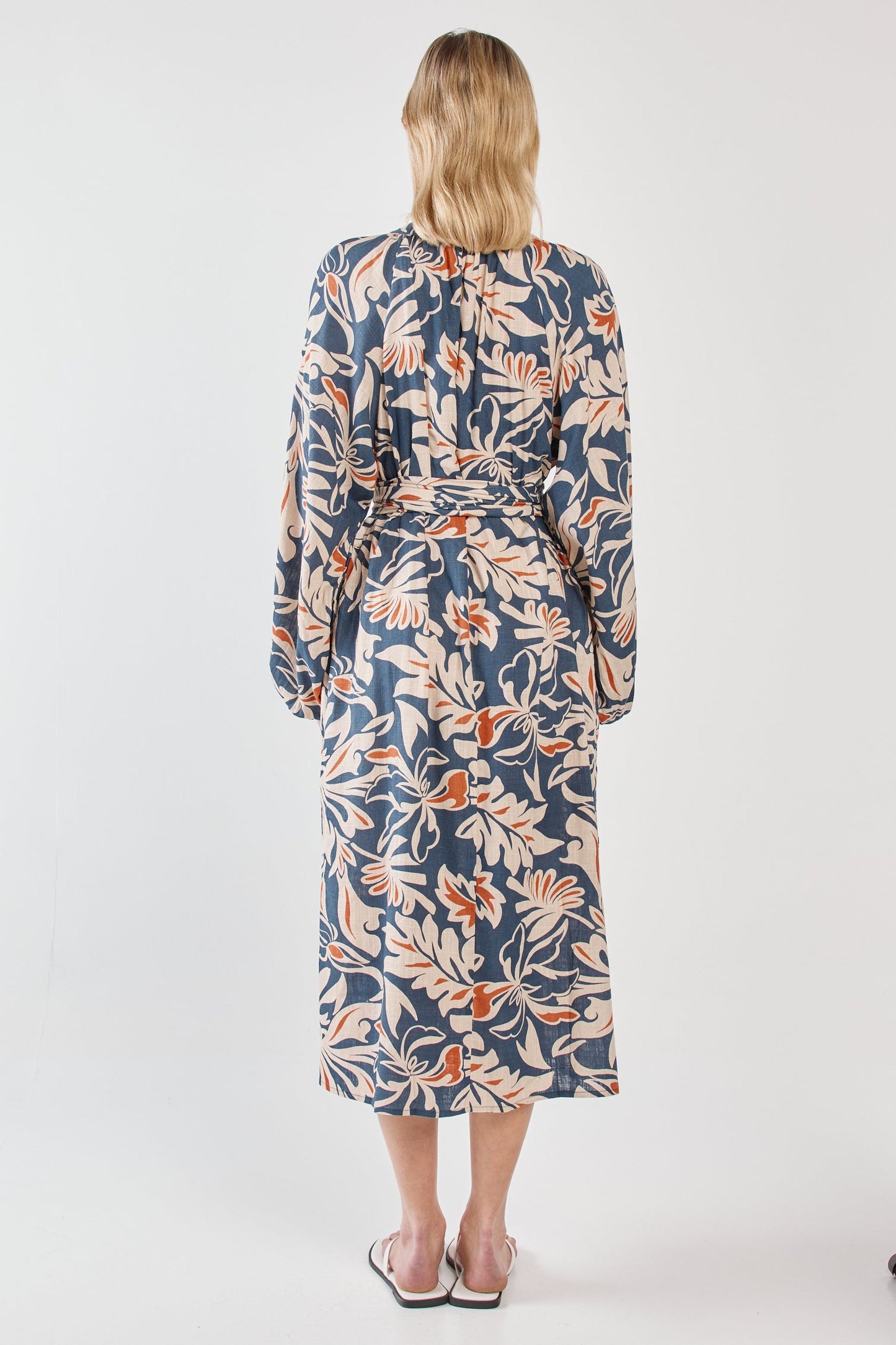 Sass Clothing Jana Obi Belt Dress (Wild Orchid)