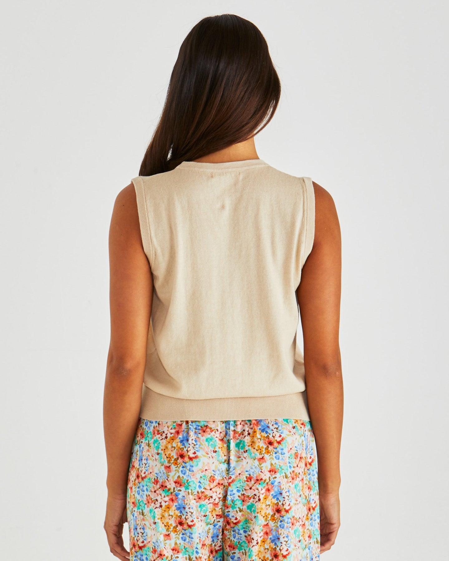 Sass Clothing Leo Knit Vest (Oatmeal)