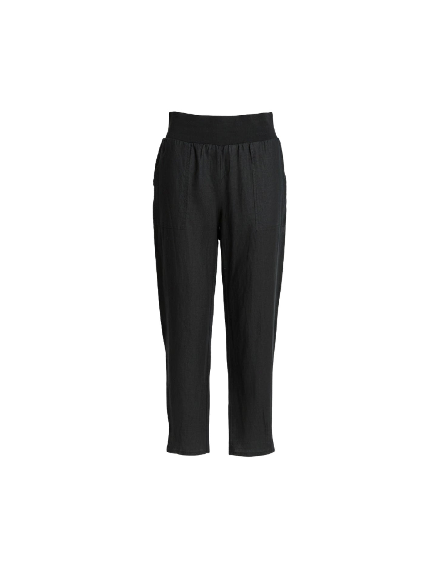 Gordon Smith Sarah Linen Pleat Hem Pant (Black)