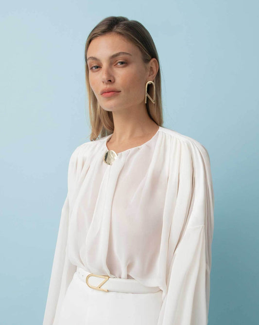 Carla Zampatti Cz Logo Earring Large (Gold)