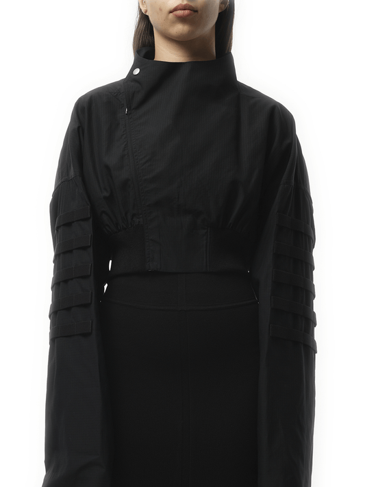 Image of Coats & Jackets. Productname: RICK OWENS Anthem Flight Jacket in BLACK colour by brand - RICK OWENS