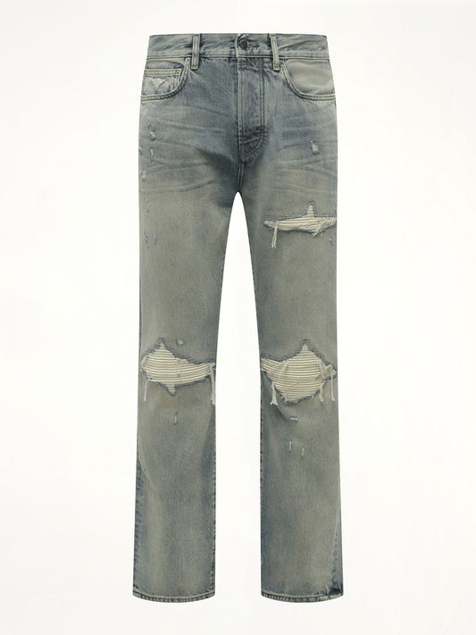 AMIRI Suede Straight MX1 Jeans (Blue)