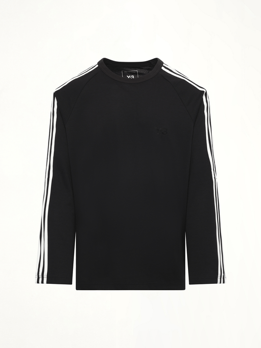 Y-3 Wire Stripe Long Sleeve T-Shirt (Black)