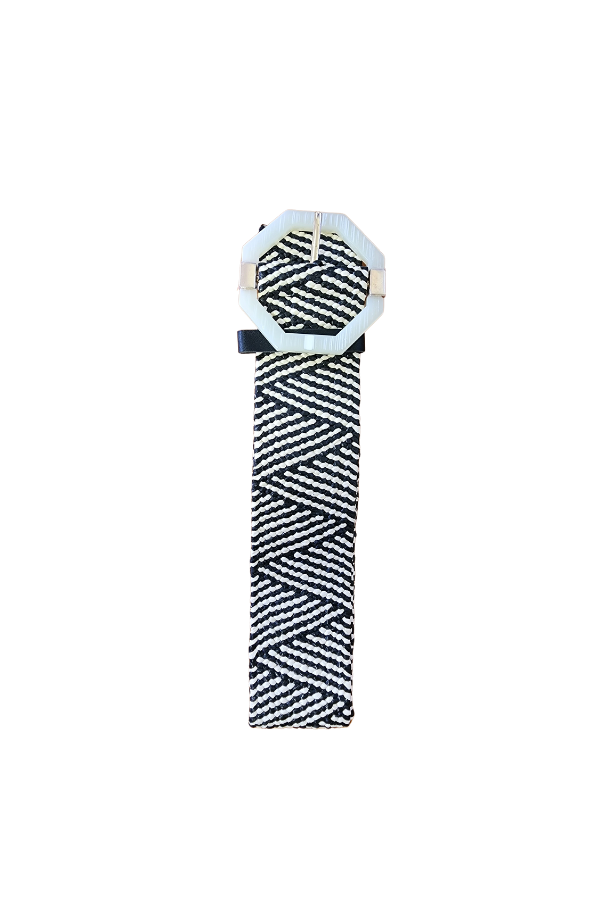 Image of Accessories. Productname: Sardinia Octagon Belt Herringbone in Herringbone colour by brand - Kabana