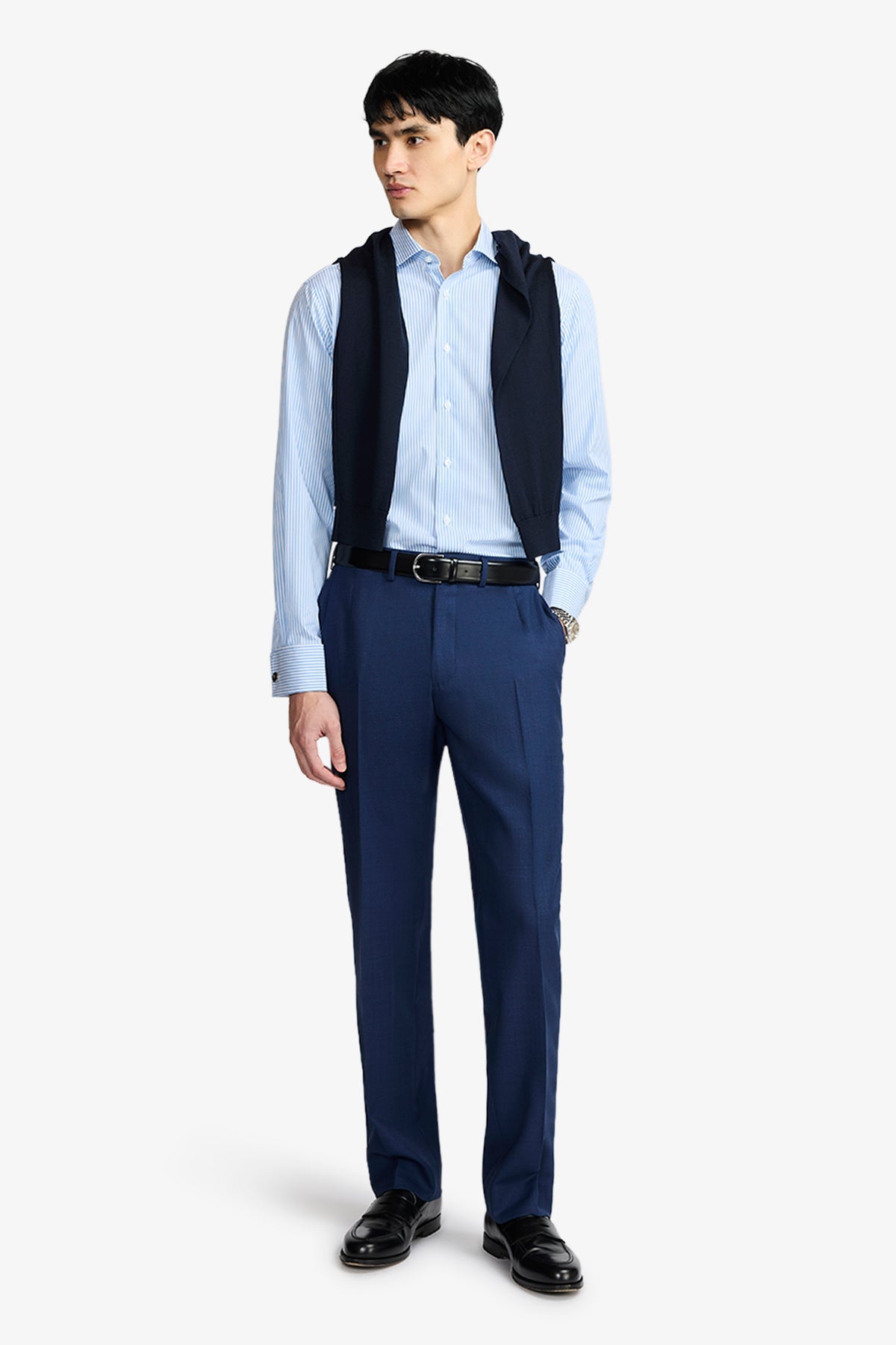 Anthony Squires Garret Formal Shirt Bengal Stripe (Blue)
