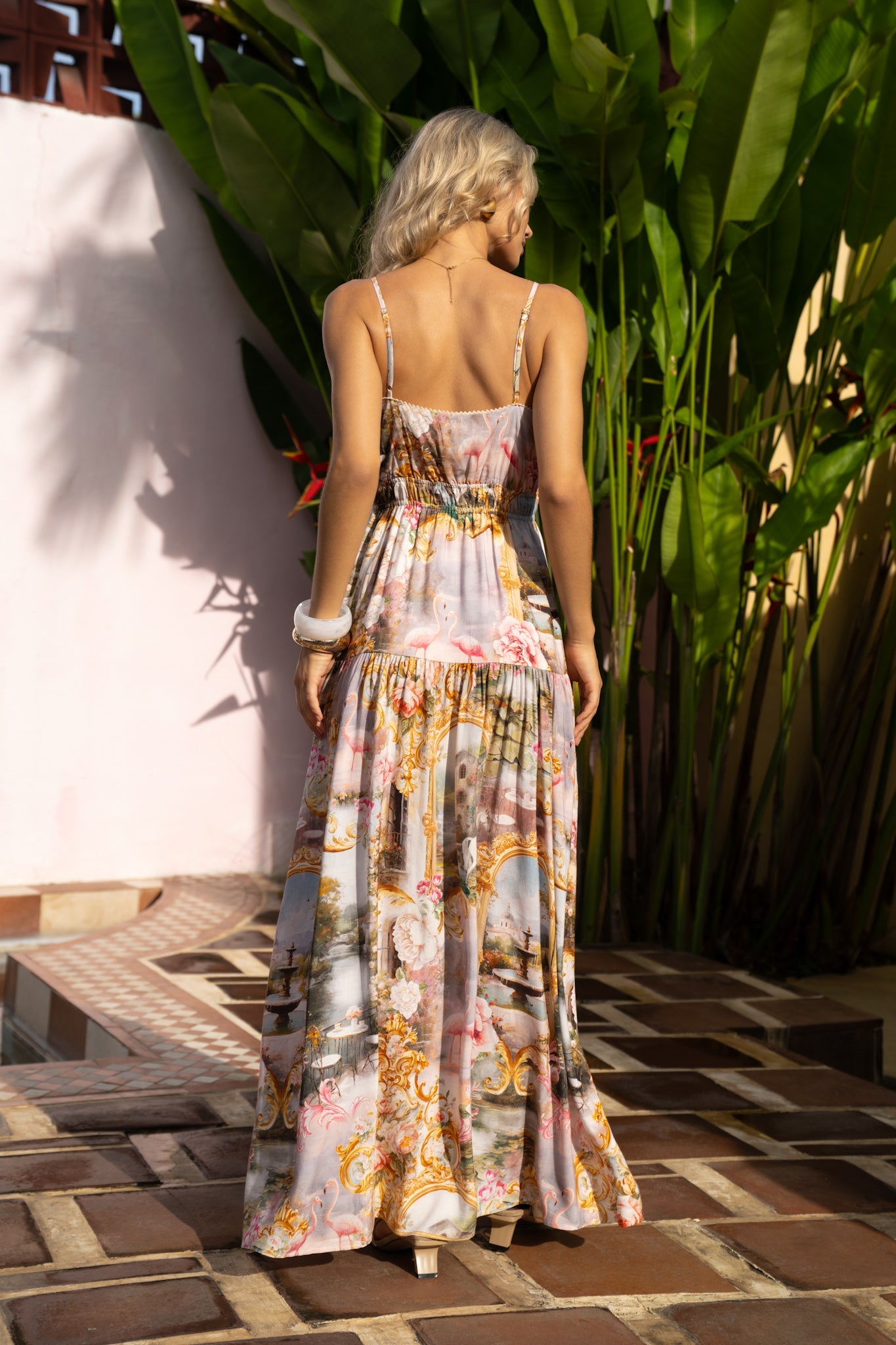 HEYCHIC Roselune Multicolour Abstract Maxi Dress (Multi)