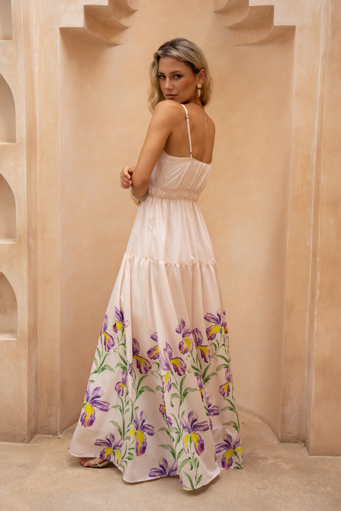 HEYCHIC Hannelle Purple Maxi Dress (Floral)