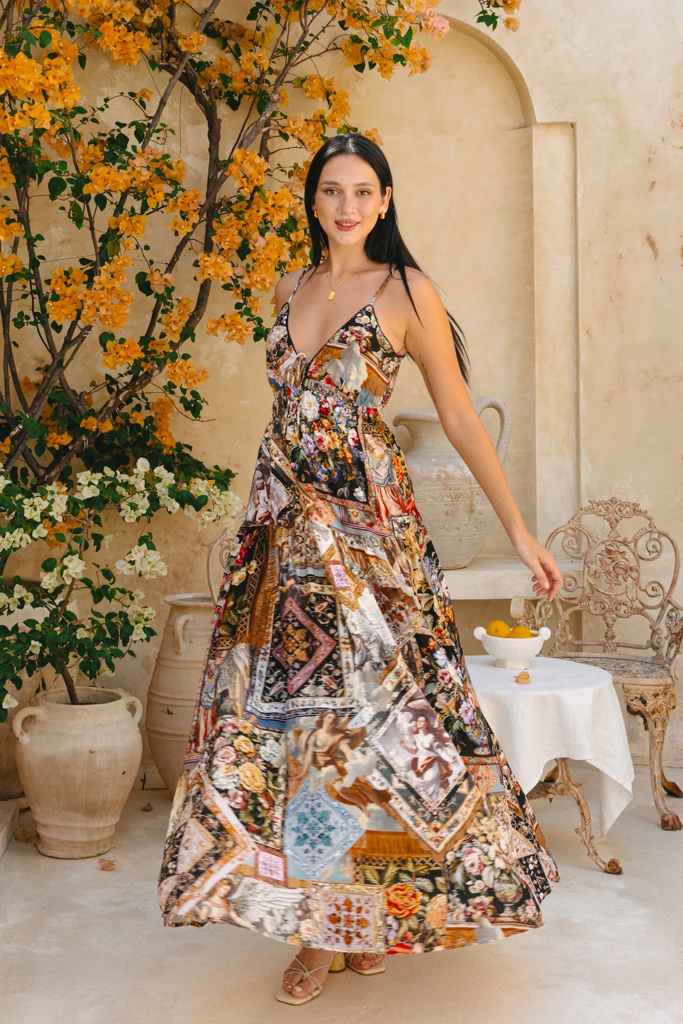 Heychic Alessia Abstract Maxi Dress (Black)