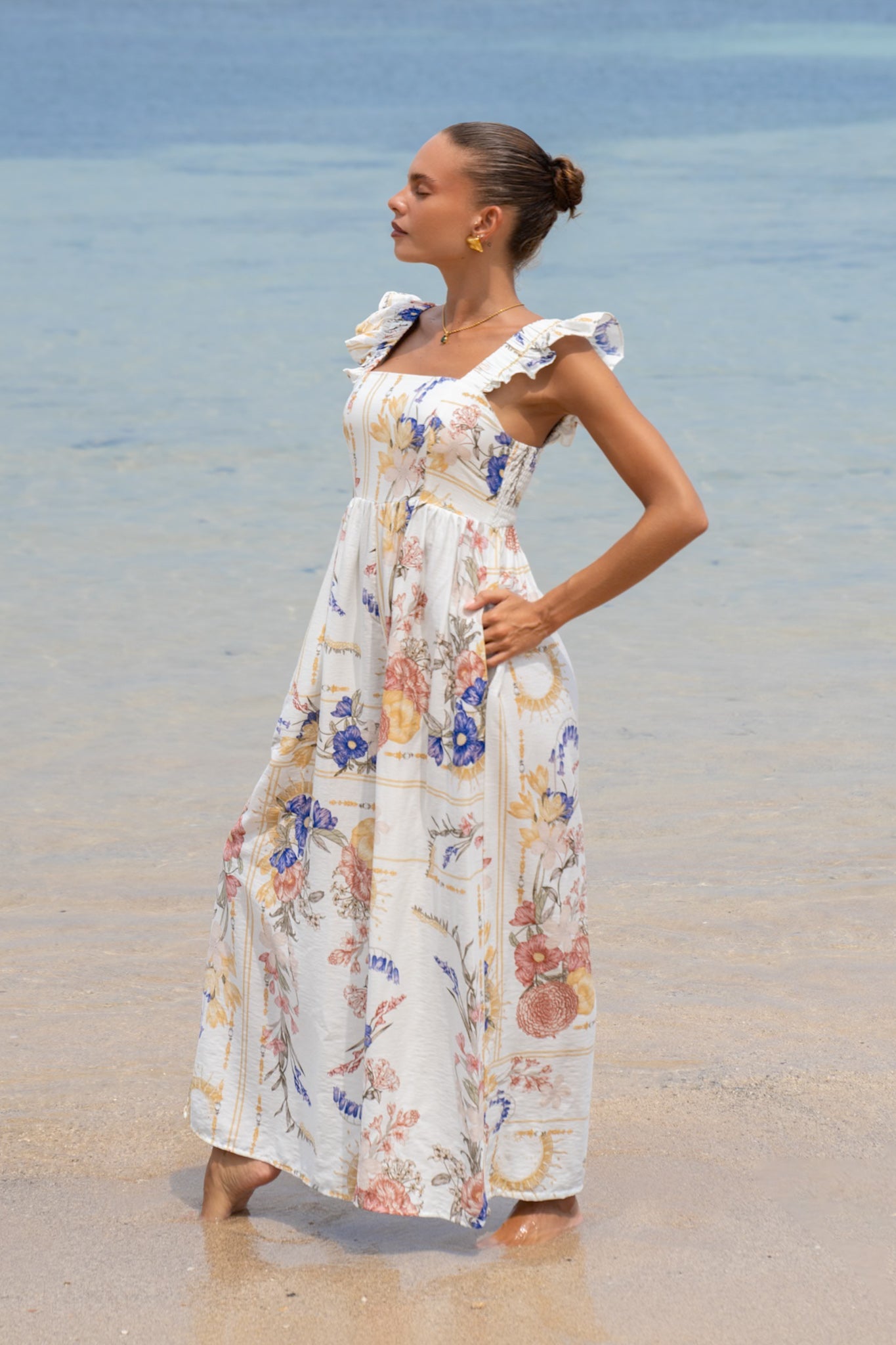 Heychic Melina Floral Ruffle Jumpsuit (Multicolour)