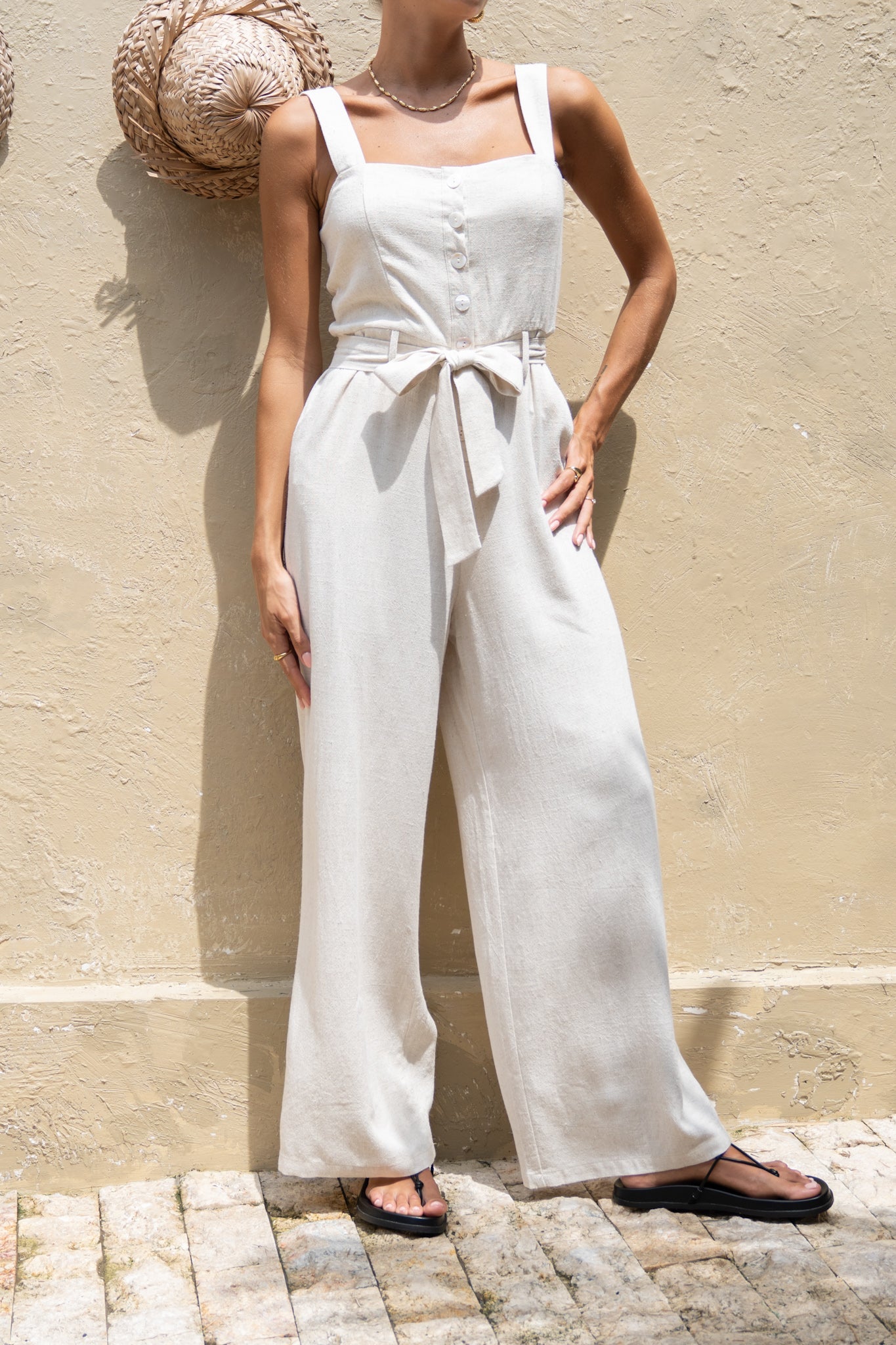 Heychic Lysa Jumpsuit (Beige)