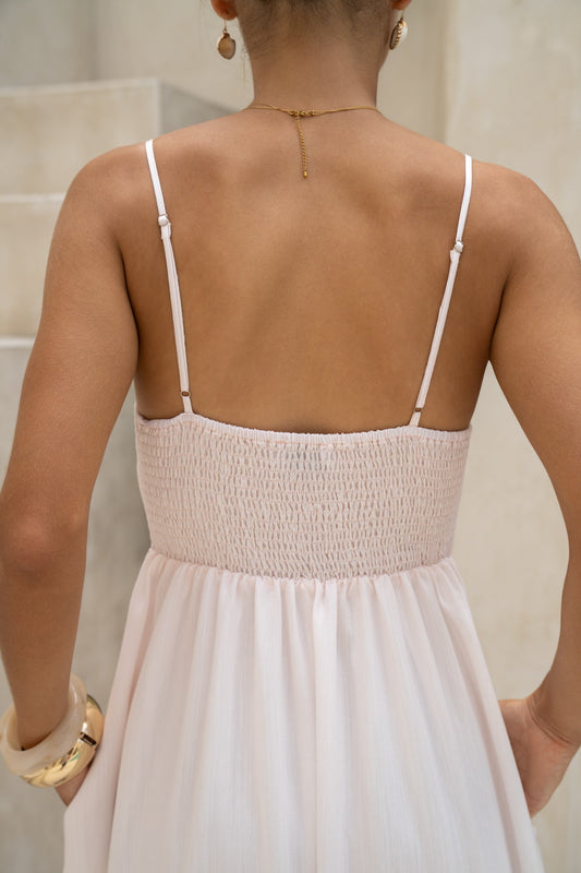 HEYCHIC Cira Abstract Beaded Flared Maxi Dress (Black)