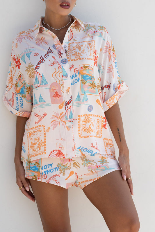 Heychic Aloha Abstract Shirt (Multicolour)