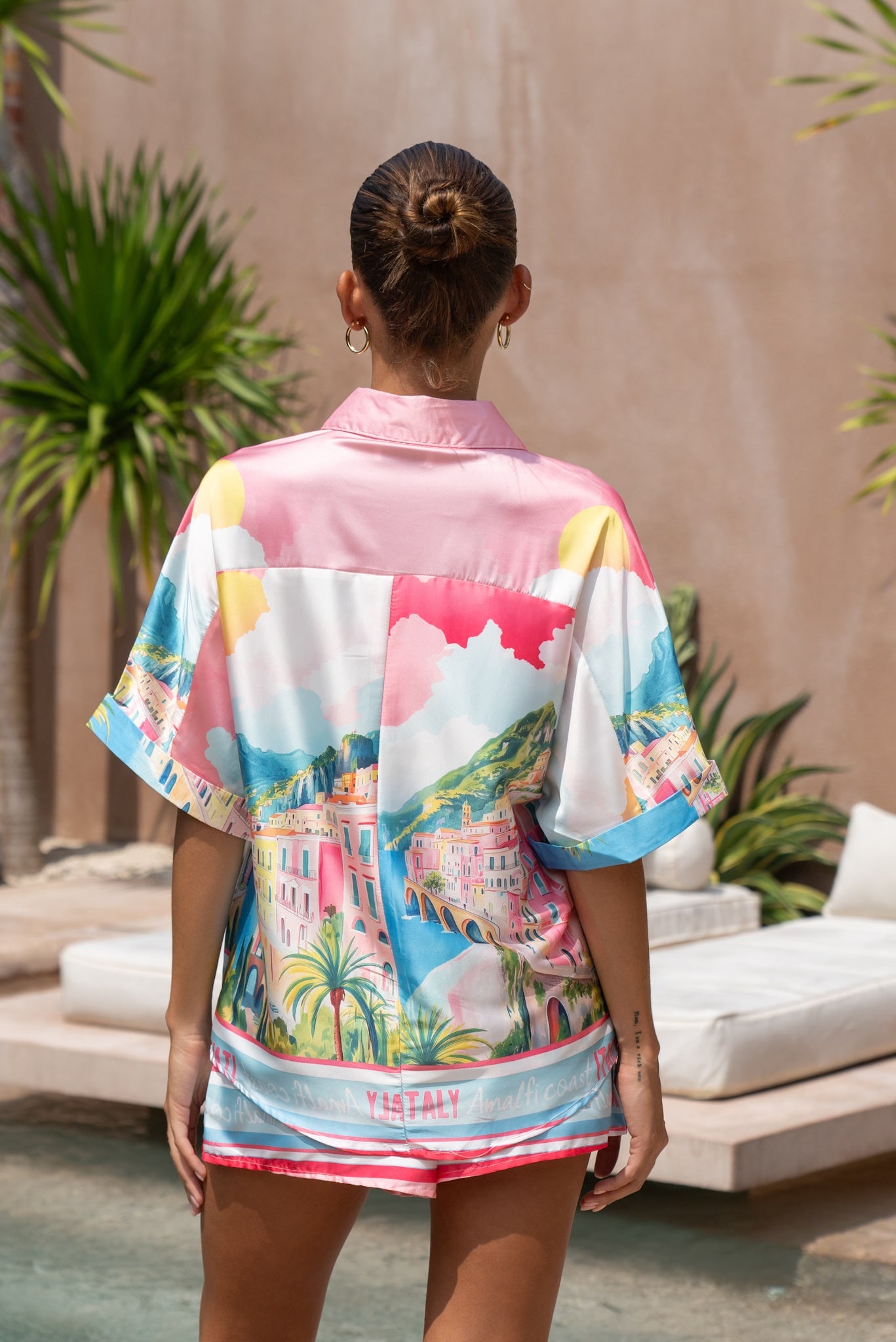 Heychic Amalfi Abstract Shirt (Pink)