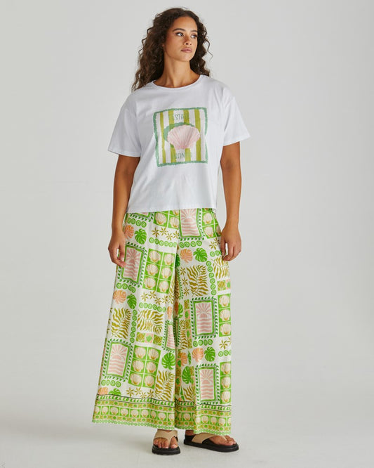 Sass Clothing Cynthia Tee (Seashell Stripe)