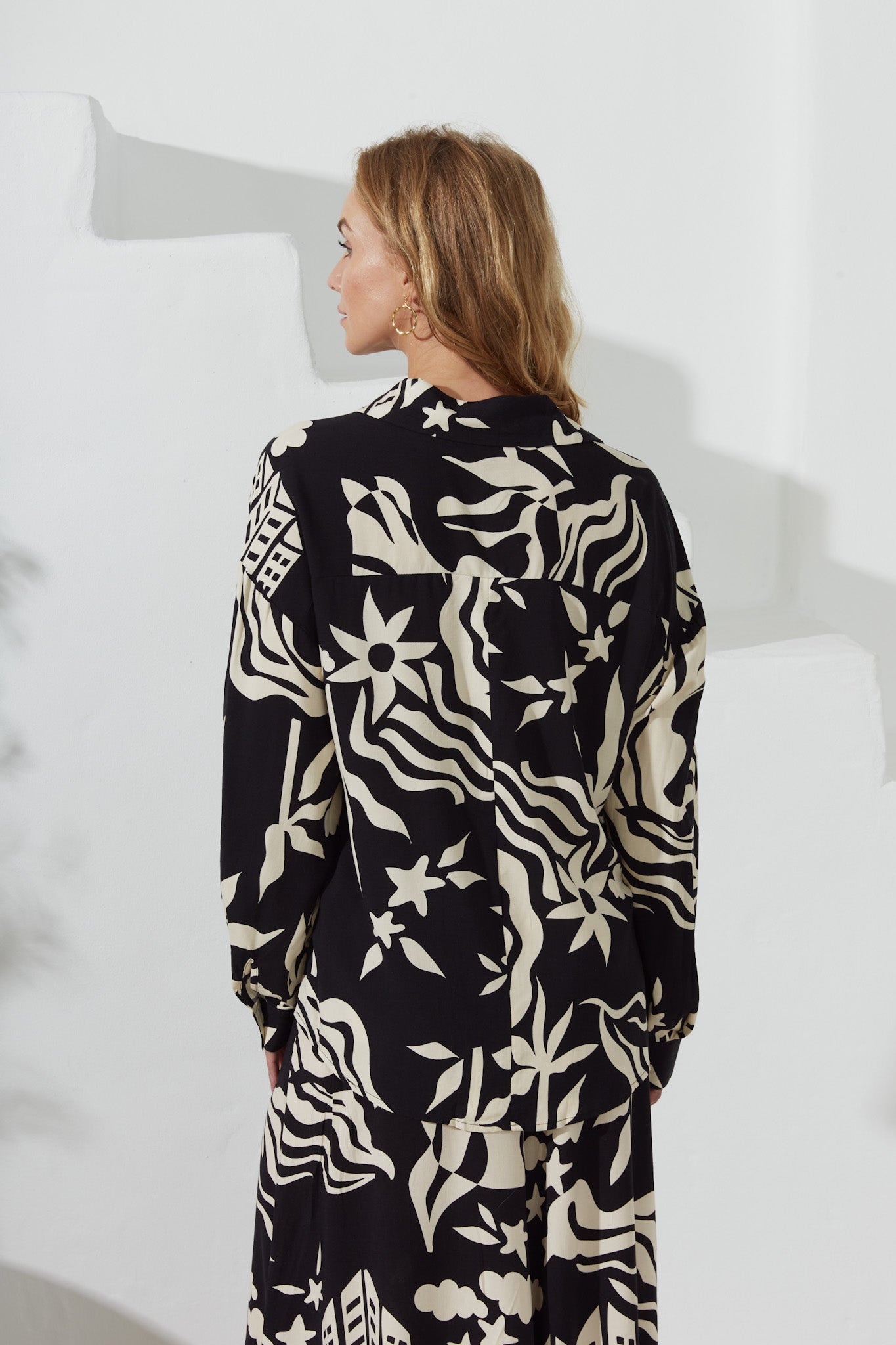 Heychic Cali Abstract Long Sleeve Shirt (Black)