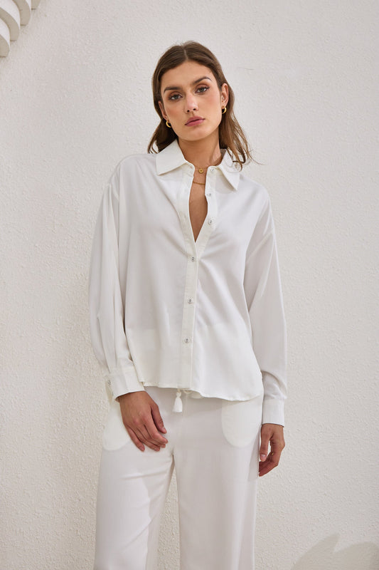 Heychic Page Cupro Shirt (White)
