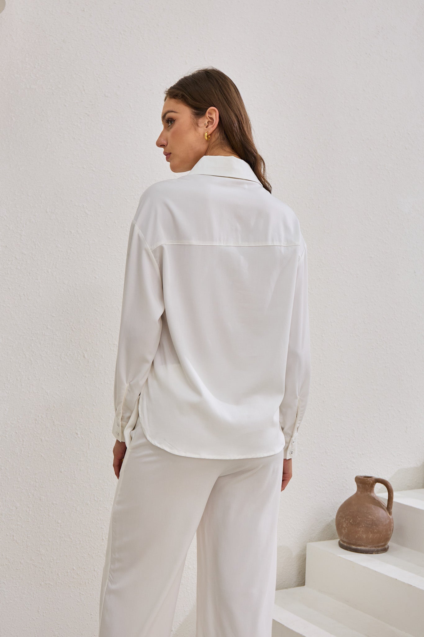 Heychic Page Cupro Shirt (White)