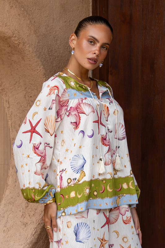 Heychic Lauriane Abstract Blouse (Multicolour)