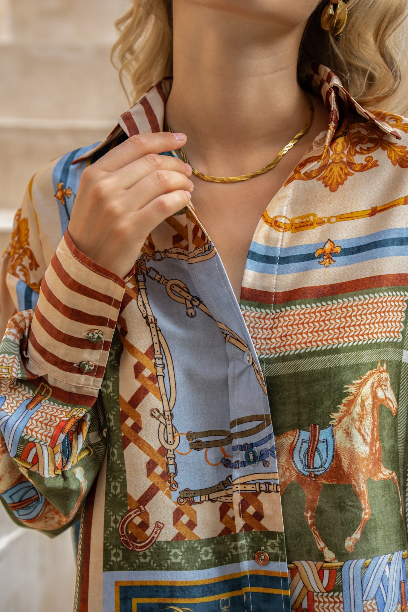 HEYCHIC Aven Abstract Shirt (Multi)
