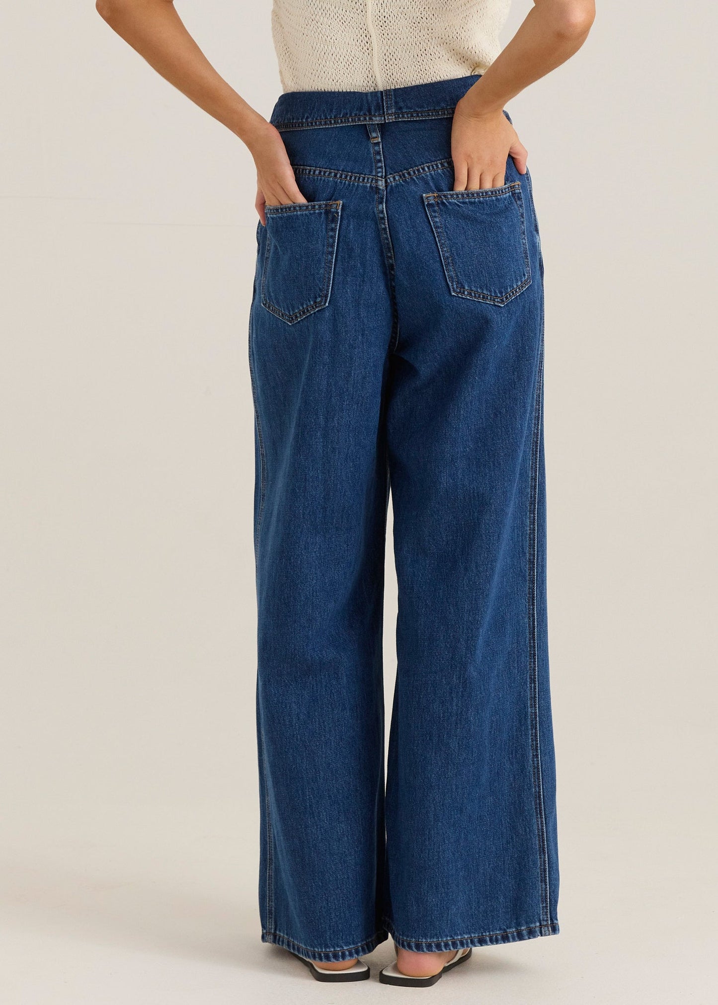 Sass Clothing Alissa Foldover Jean (Royal Blue Wash)