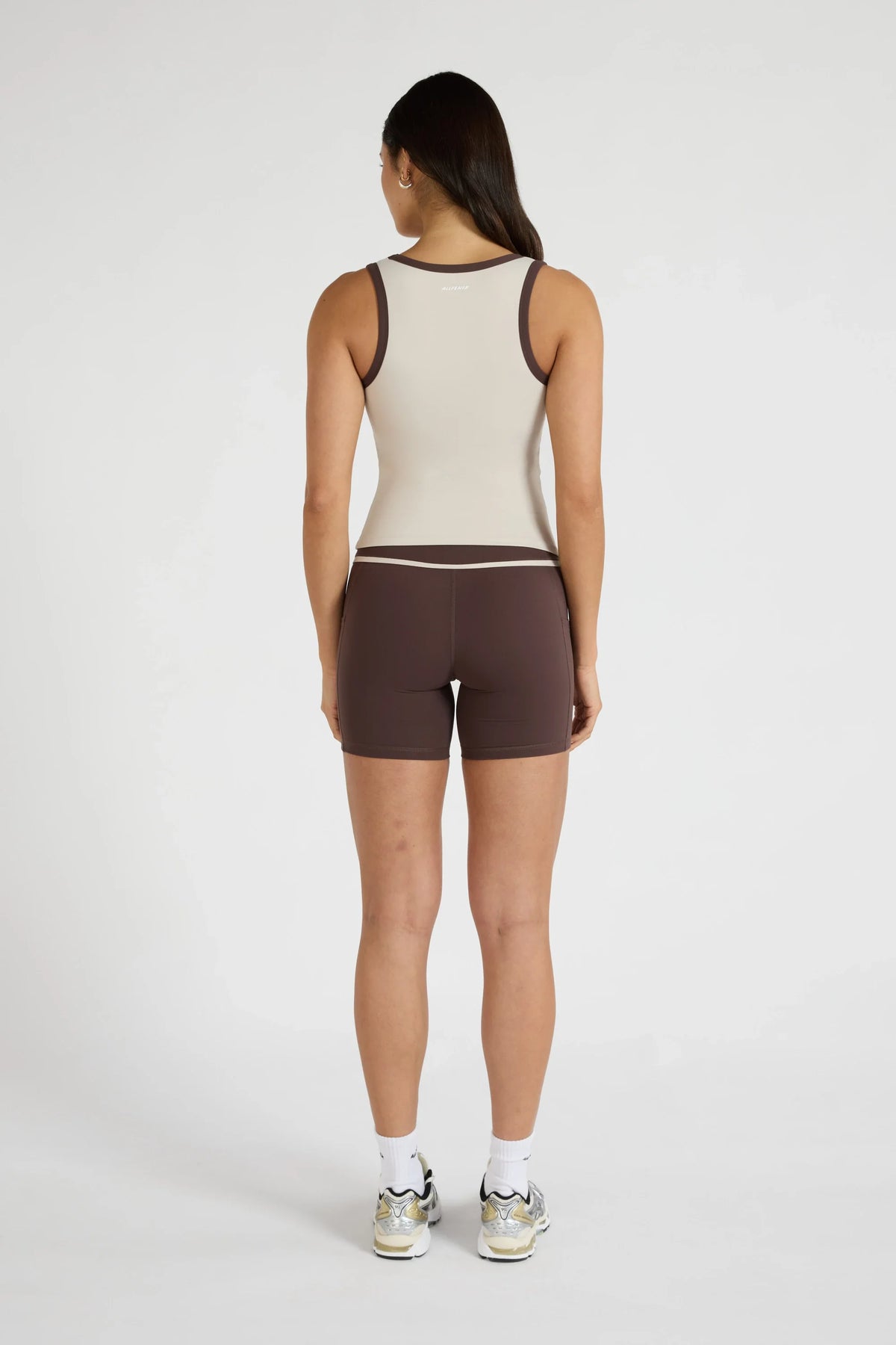 ALLFENIX CloudCore Contrast Bind Racer Tank (Stone)