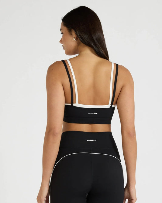 ALLFENIX CloudCore Double Layer Contrast Sports Bra (Black)