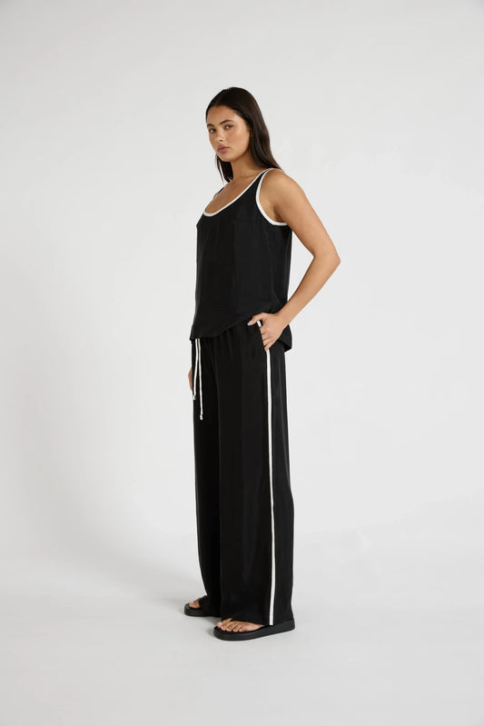 ALLFENIX Cupro Contrast Pant (Black)