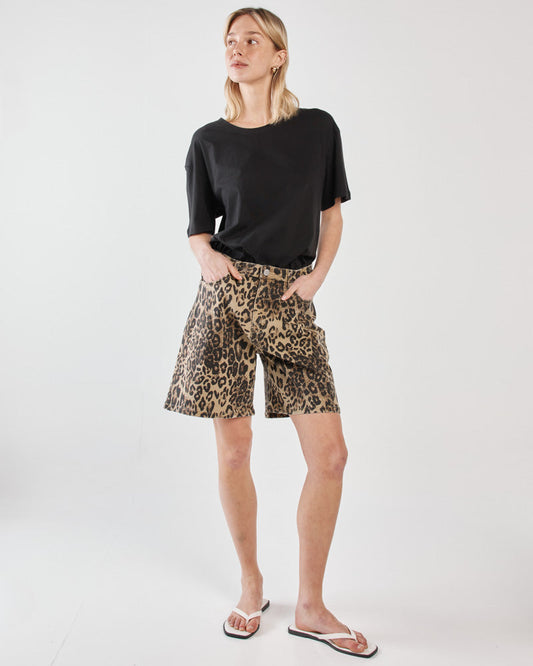 Sass Clothing Sabine Denim Shorts (Animal)