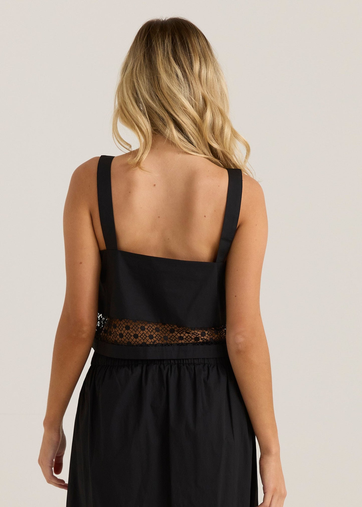 Sass Clothing Nixie Lace Crop (Black)