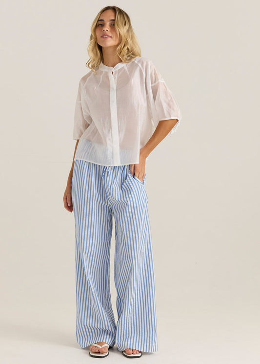 Sass Clothing Wilder Seam Blouse (White)