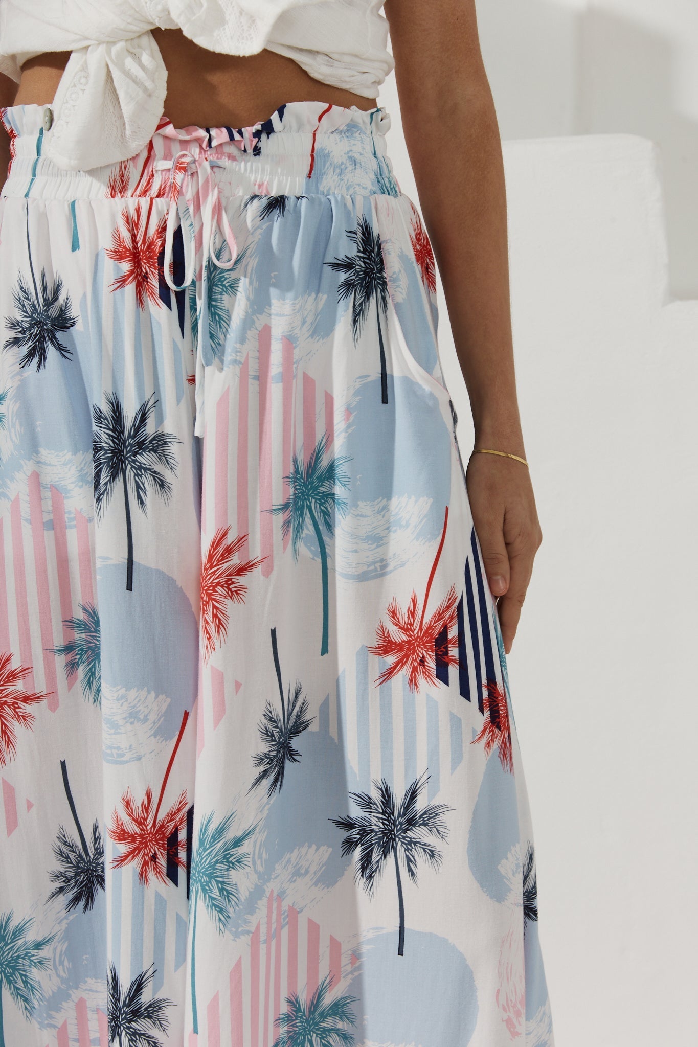 Heychic Maluhia Tropical Wide Leg Pants (Blue)
