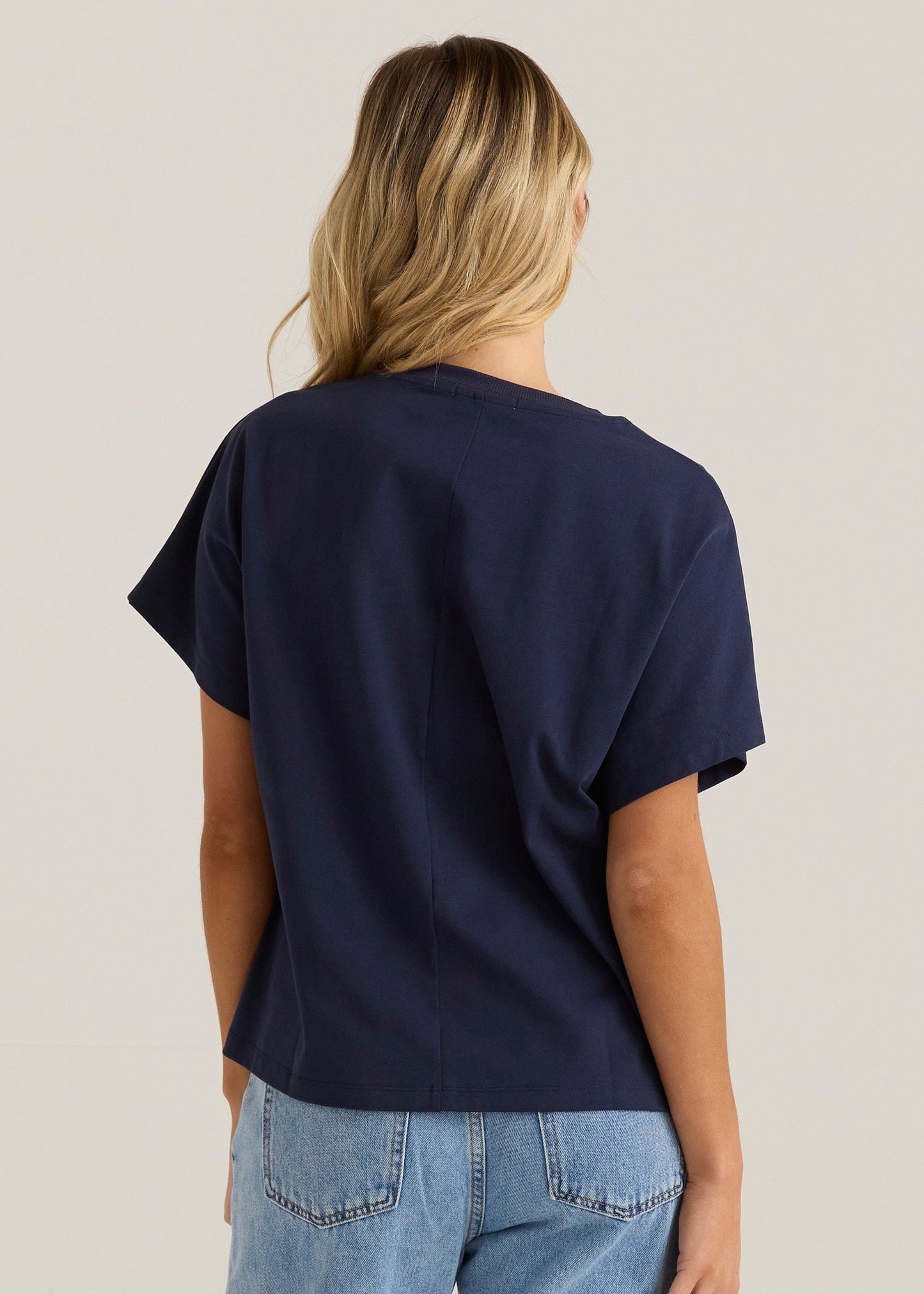 Sass Clothing Mira Crochet Tee (Navy)