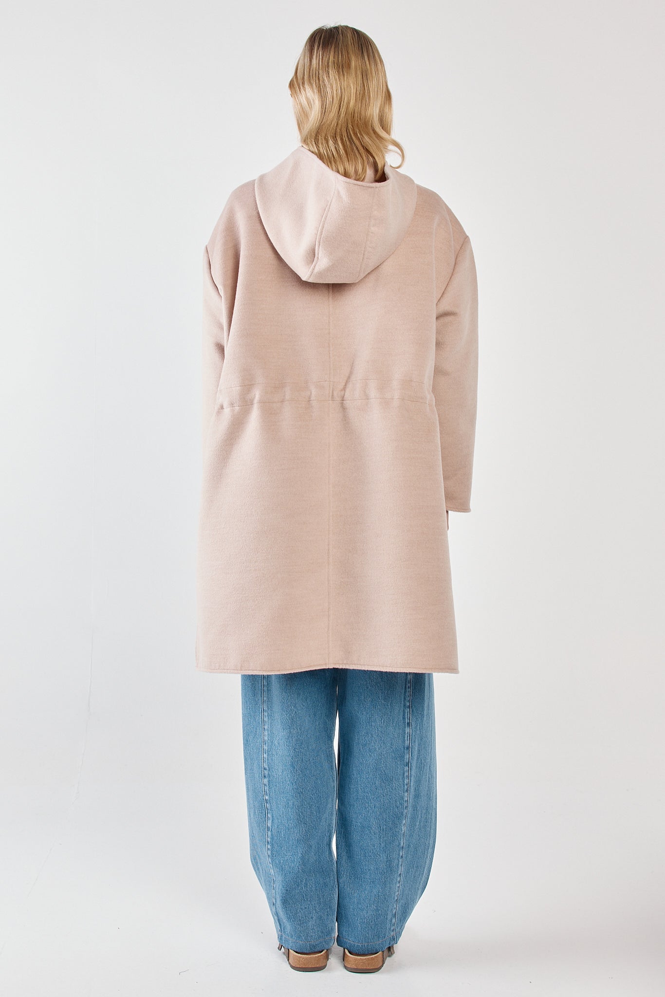 Sass Clothing Maxi Hooded Coat (Soft Oat)
