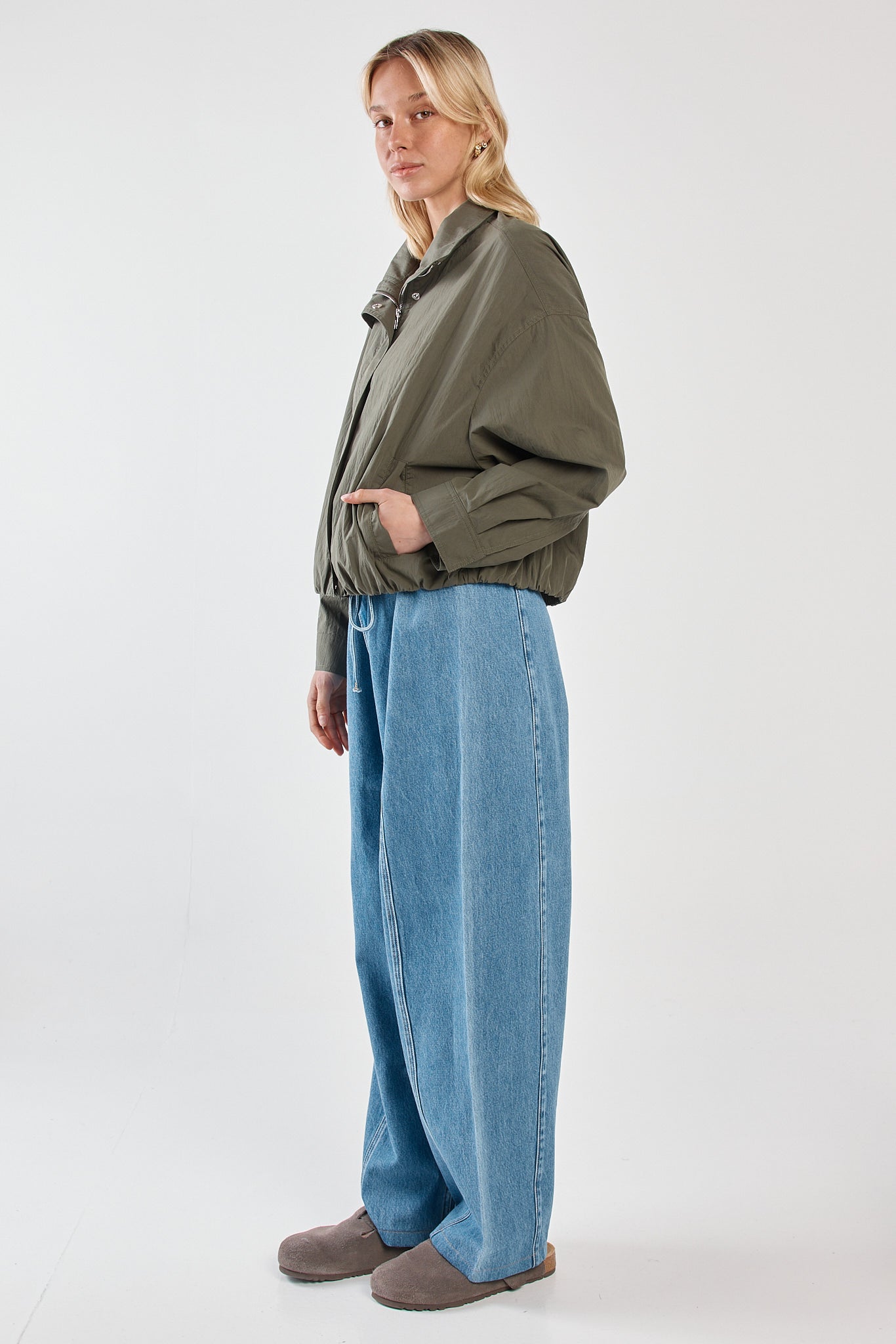 Sass Clothing Murphy Bomber Jacket (Olive)