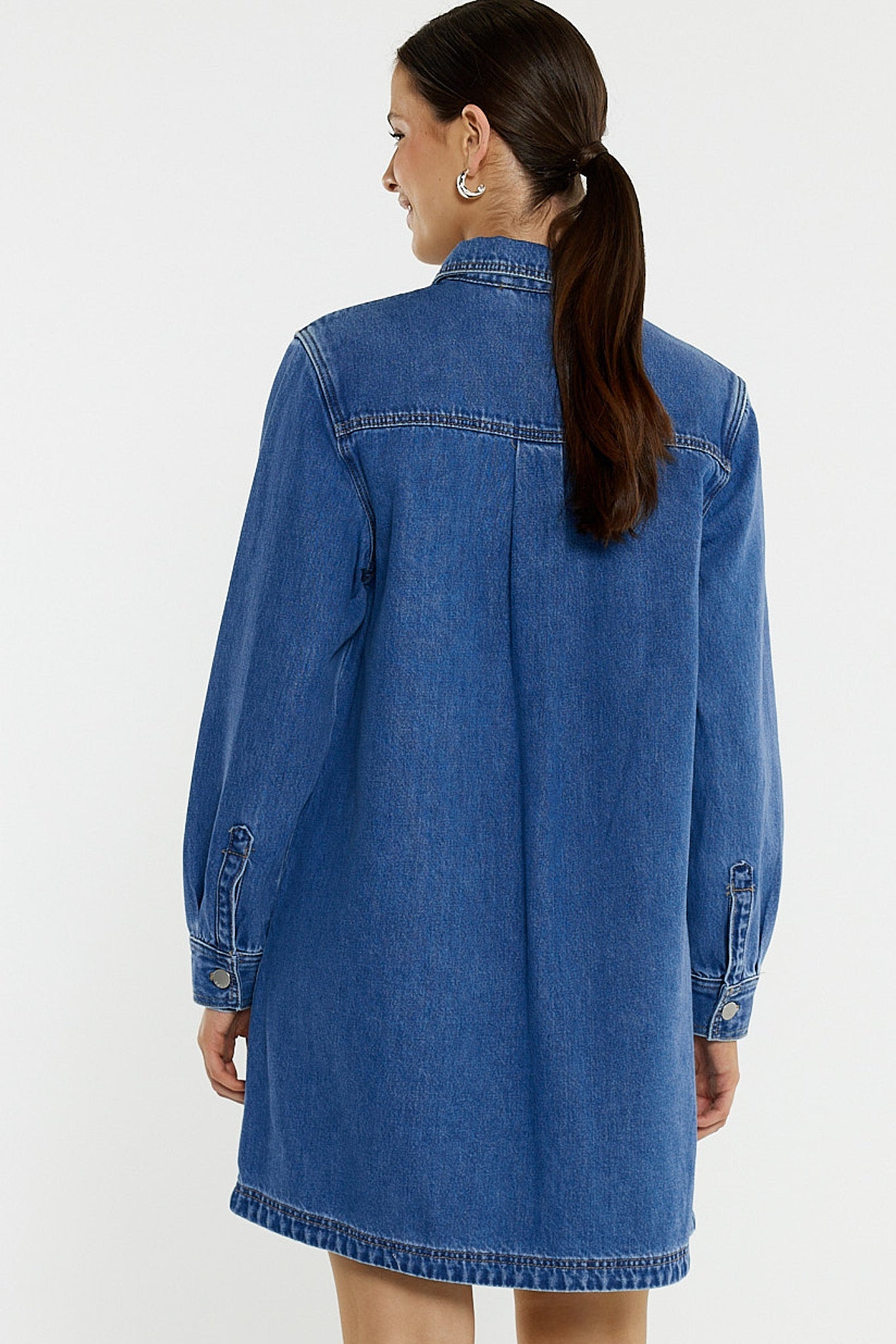 Sass Clothing Aveline Denim Shirt Dress (Classic Blue)