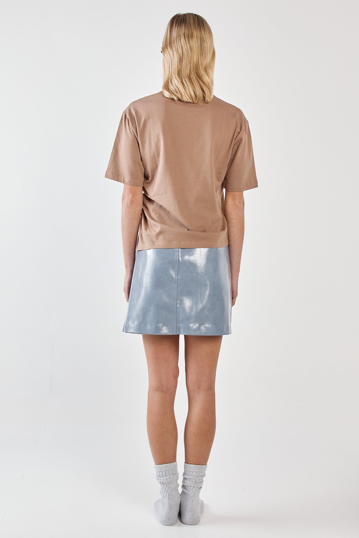 Sass Clothing Camie Gathered Seam Tee (Mushroom)