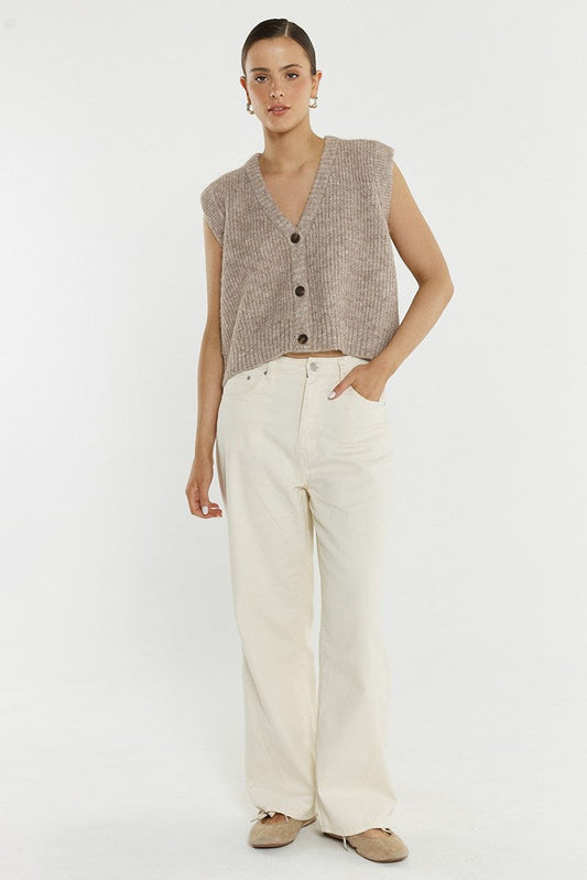 Sass Clothing Lil Button Vest (Multi Fawn)