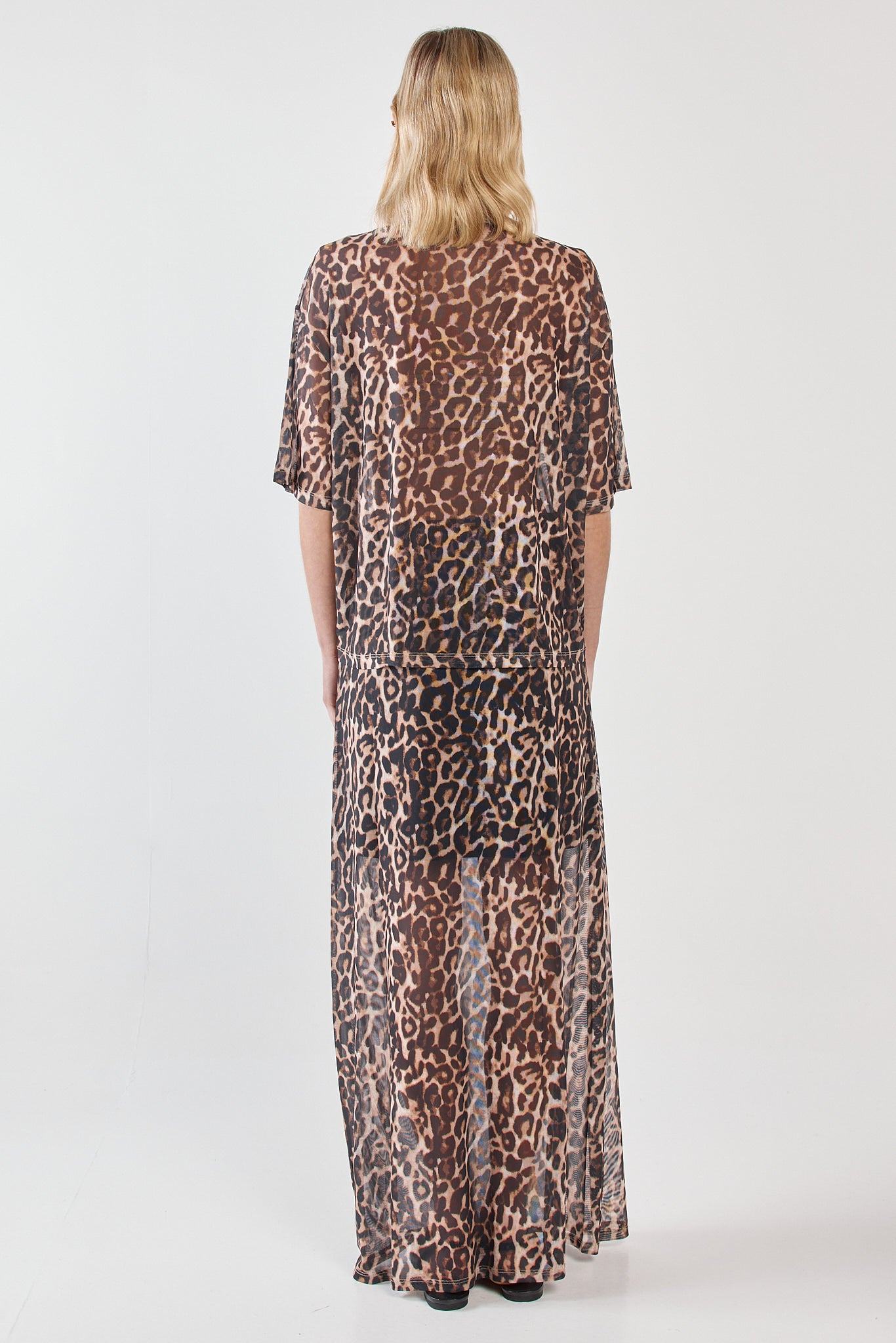 Sass Clothing Oxley Print Mesh Tee (Animal)