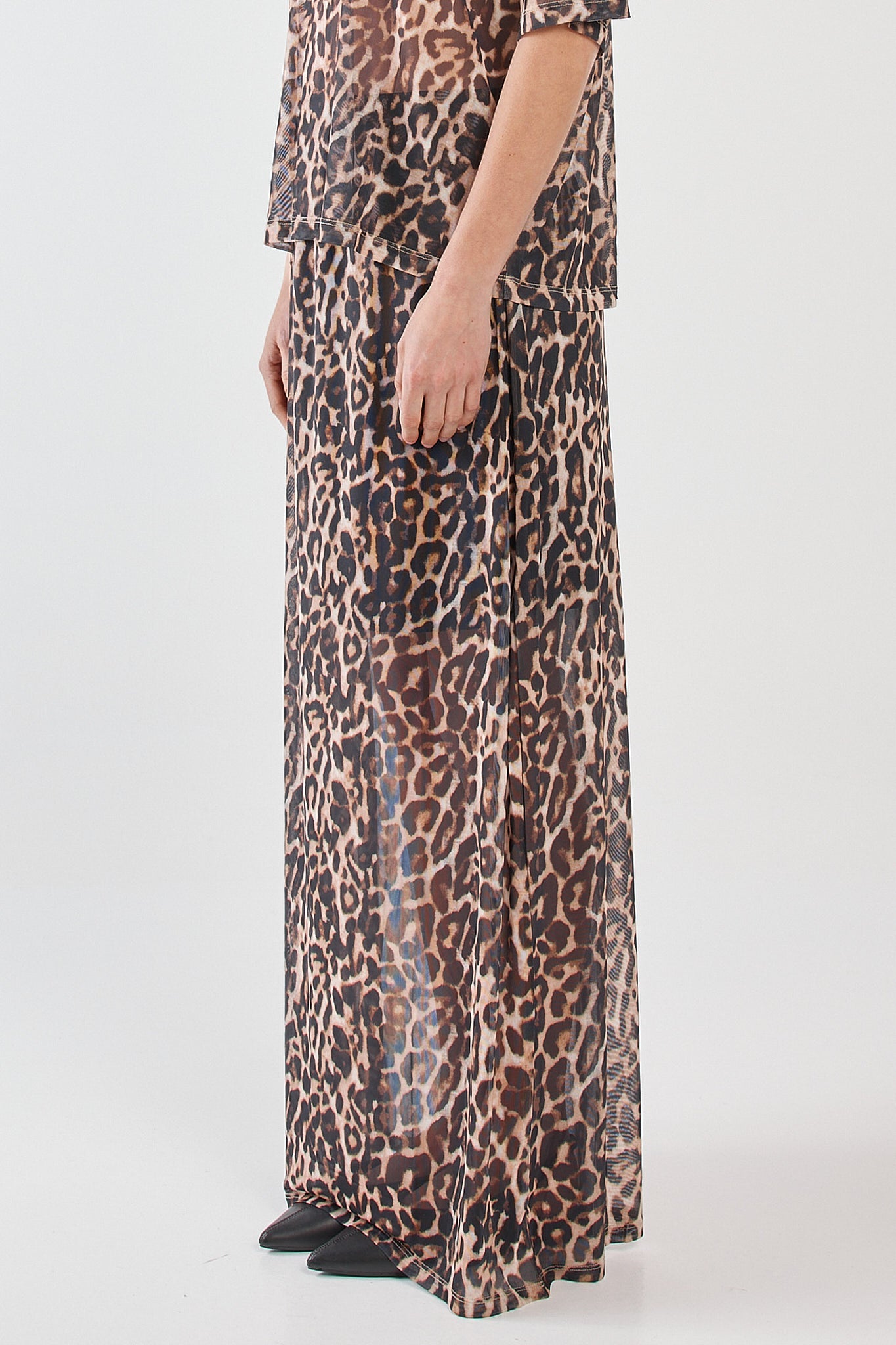Sass Clothing Oxley Print Mesh Skirt (Animal)