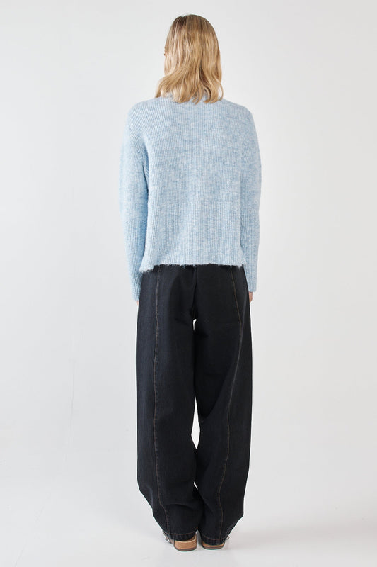 Sass Clothing Marli Boxy Rib Knit (Pale Blue)