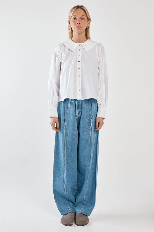 Sass Clothing Gypsy Large Collared Shirt (White)