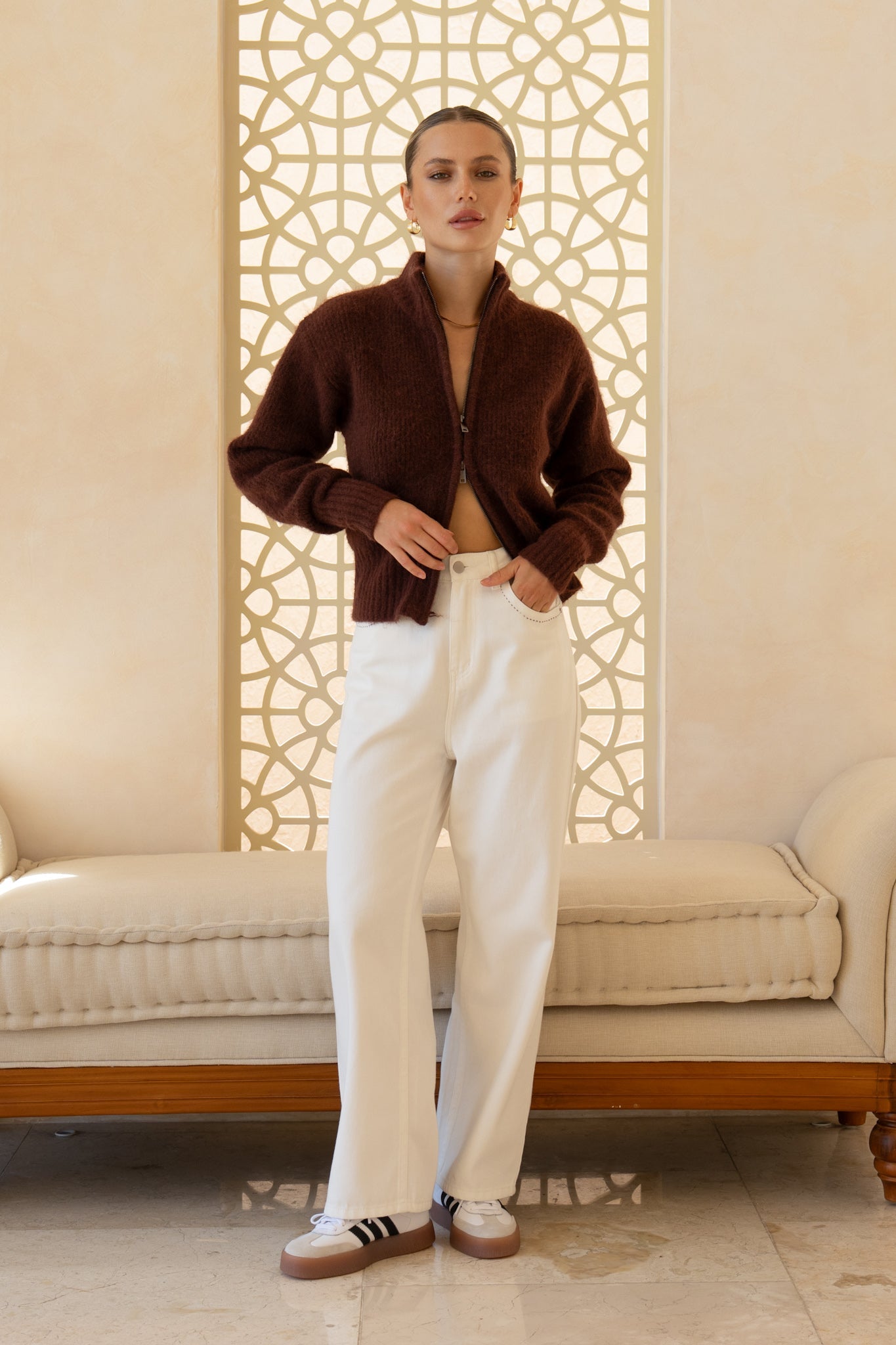 HEYCHIC Joey Chocolate Knit (Cardigan)