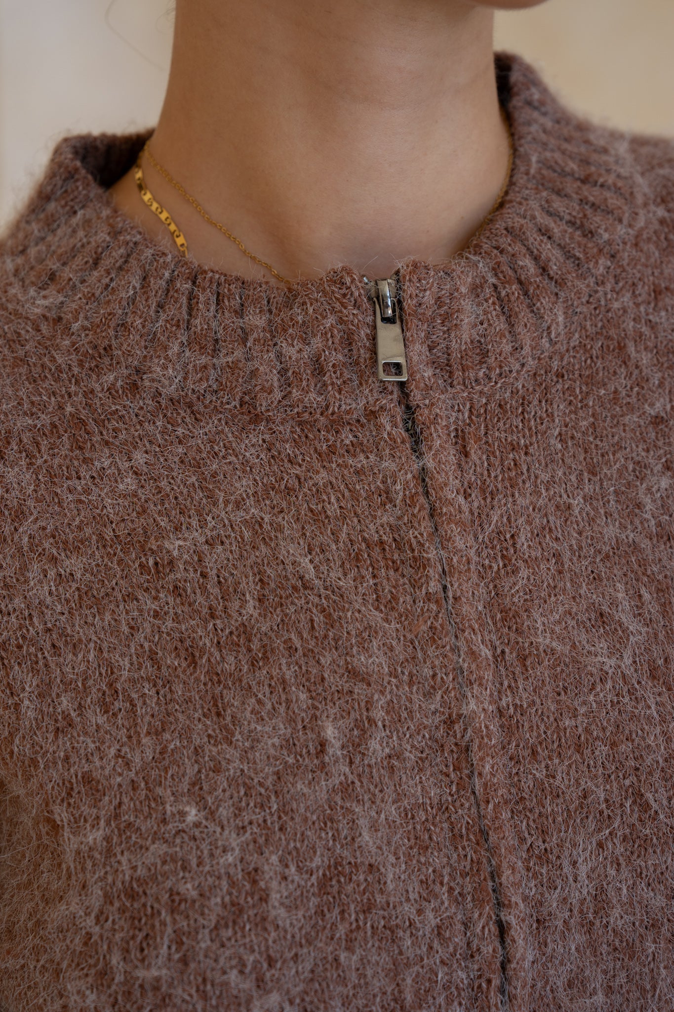 HEYCHIC Alma Knit Cardigan (Brown)