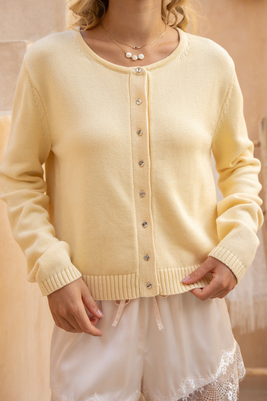 HEYCHIC Talia Knit Cardigan (Yellow)