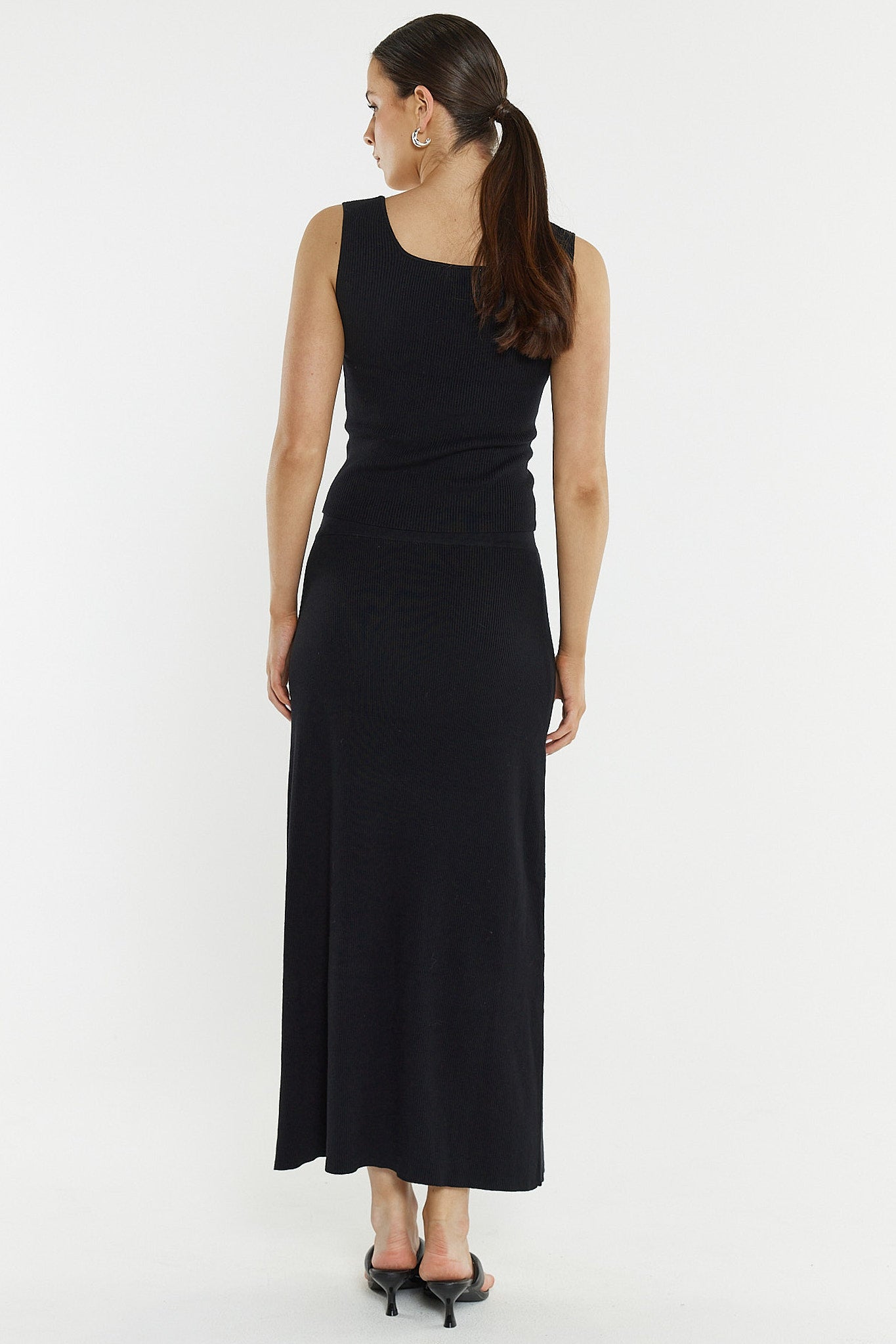 Sass Clothing Hazel Rib Skirt (Black)