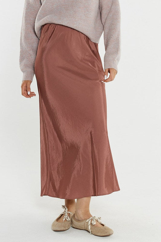 Sass Clothing Nell Bias Skirt (Rosewood)